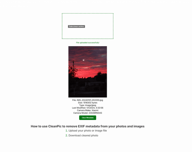CleanPic Project Image